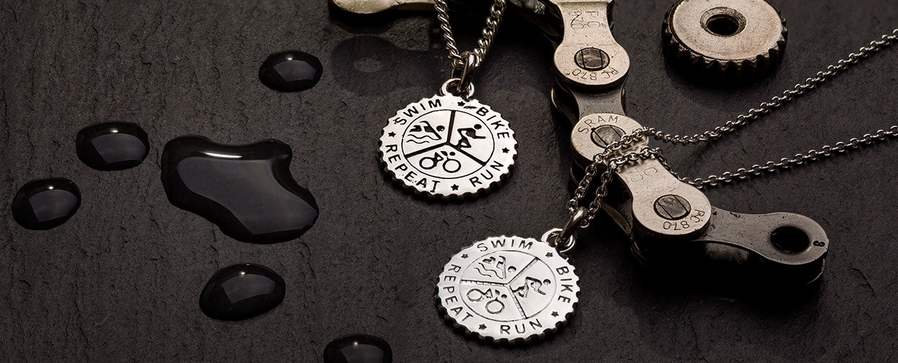 NEW Triathlon silver necklaces