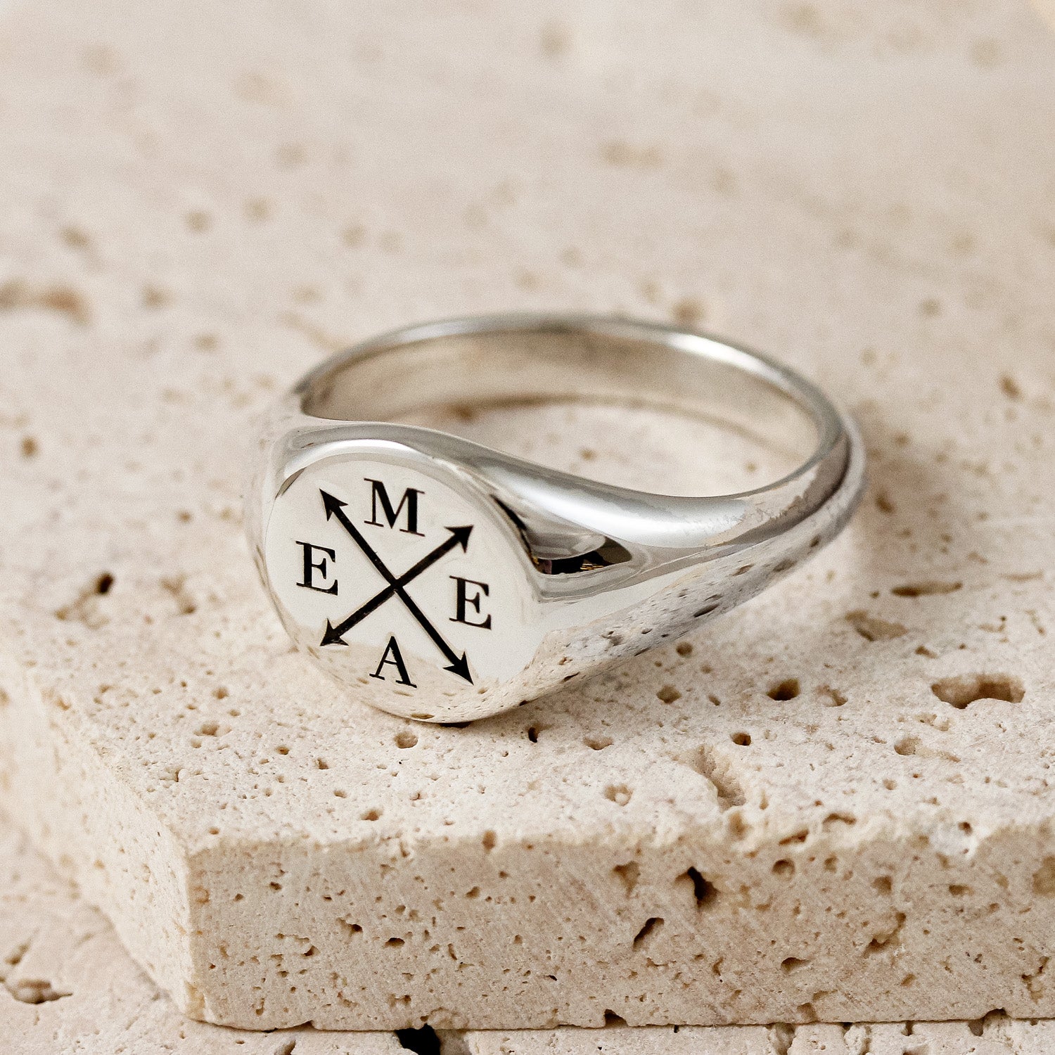 signet ring engraved with intials