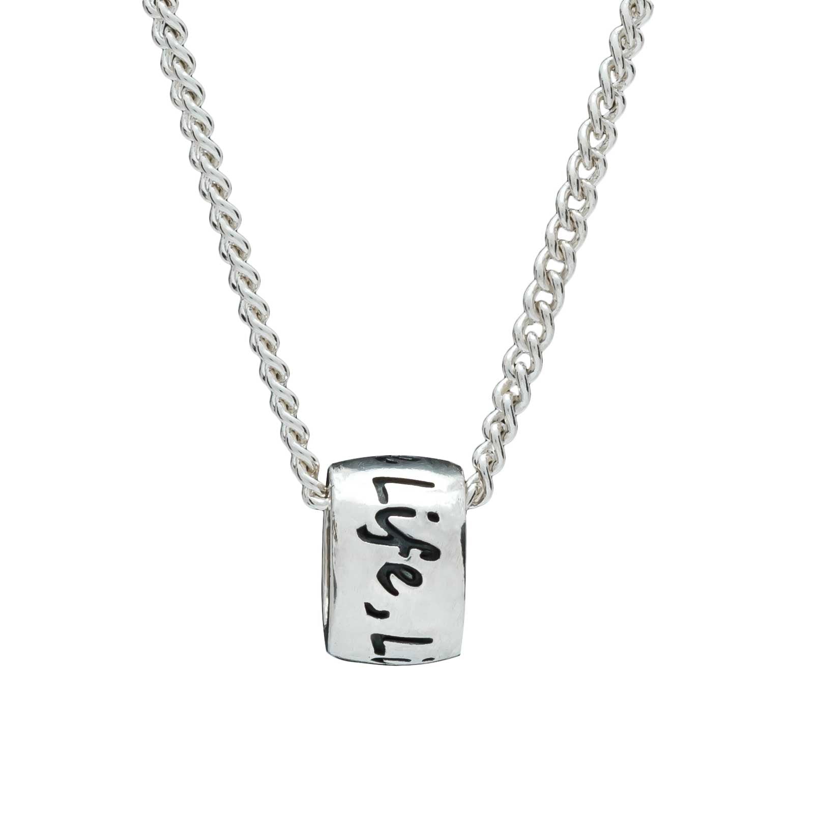 One Life, Live It! Solid Silver Adventurer and Traveller Necklace