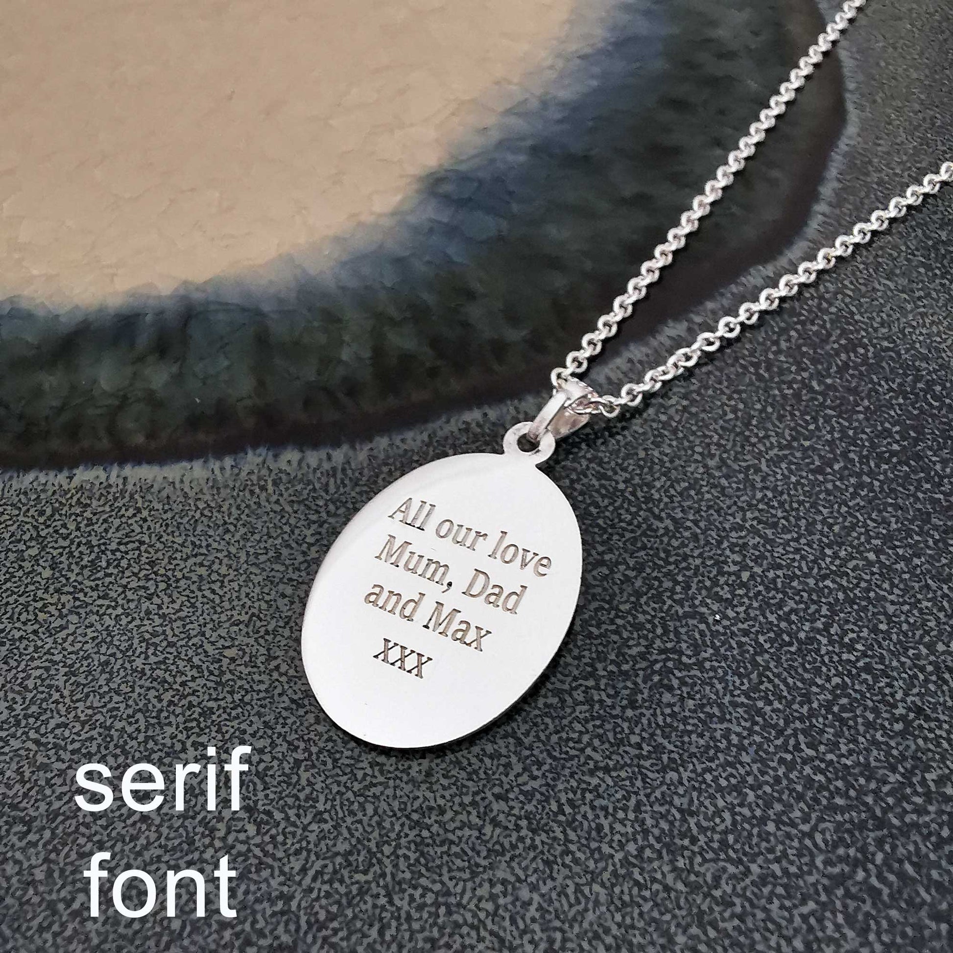 small oval saint christopher necklace off the map jewellery