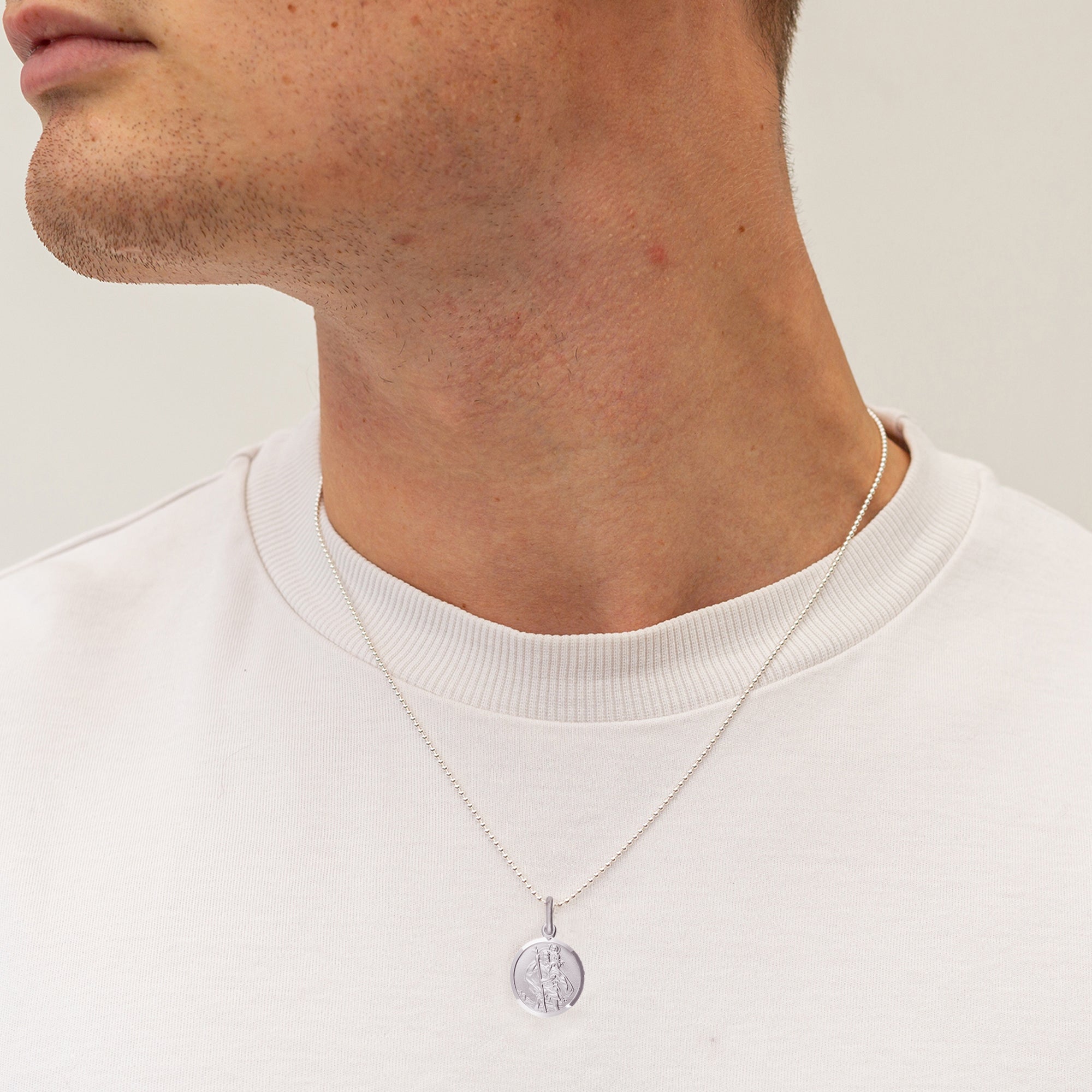 small 14mm saint christopher necklace travel gift