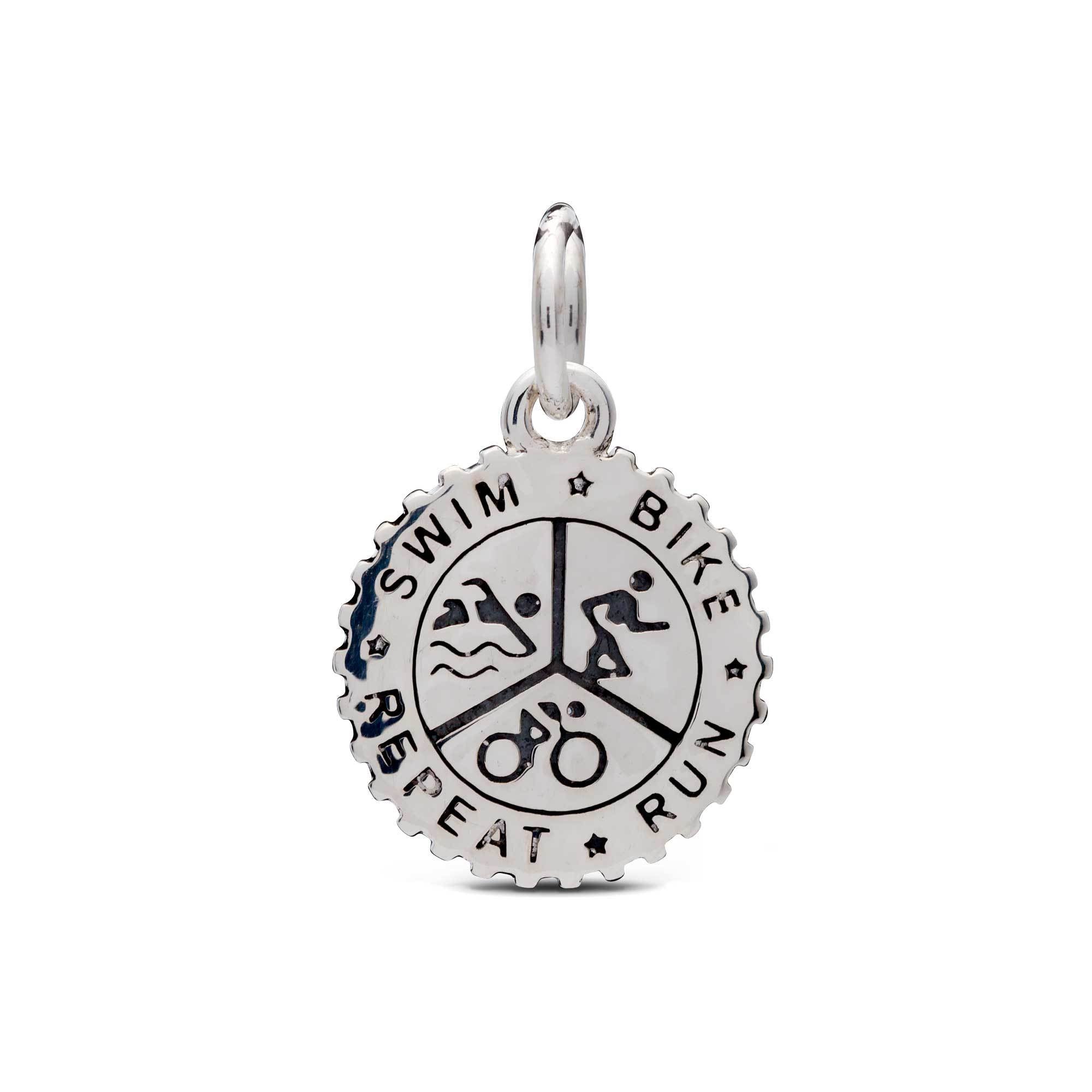 triathlon swim bike run repeat womens charm fits pandora
