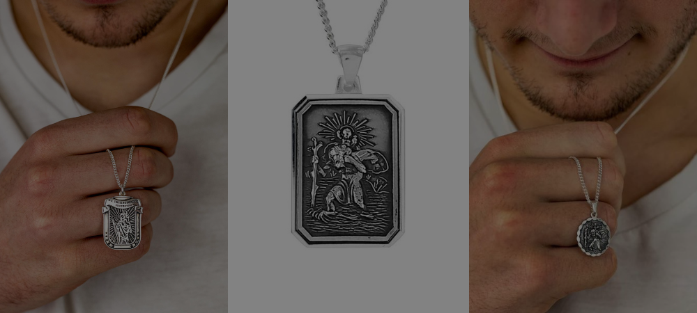 St Christopher Men's Patron Saint Of Time Travelers Archangel Michael  dragon slayer st george Pendant Chain Necklace Jewelry - AliExpress