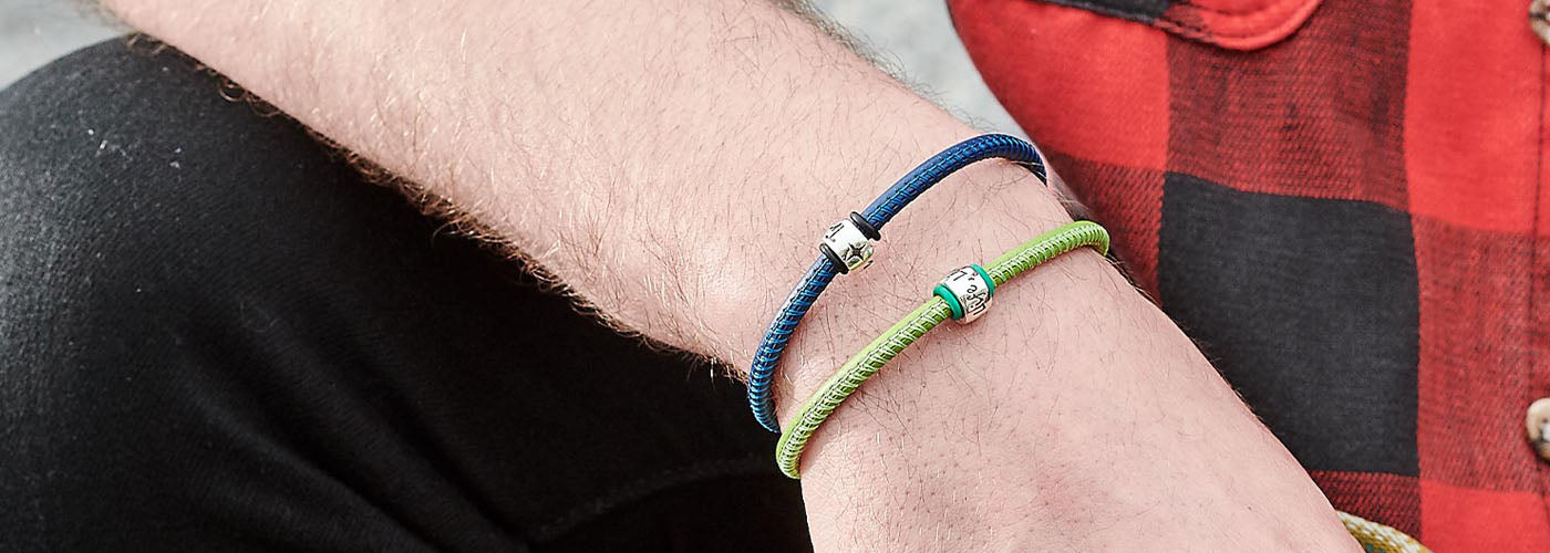 Mens leather bracelet with travel safe alternative saint christopher gift