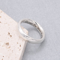 hidden message silver mens womens 5mm wide ring band