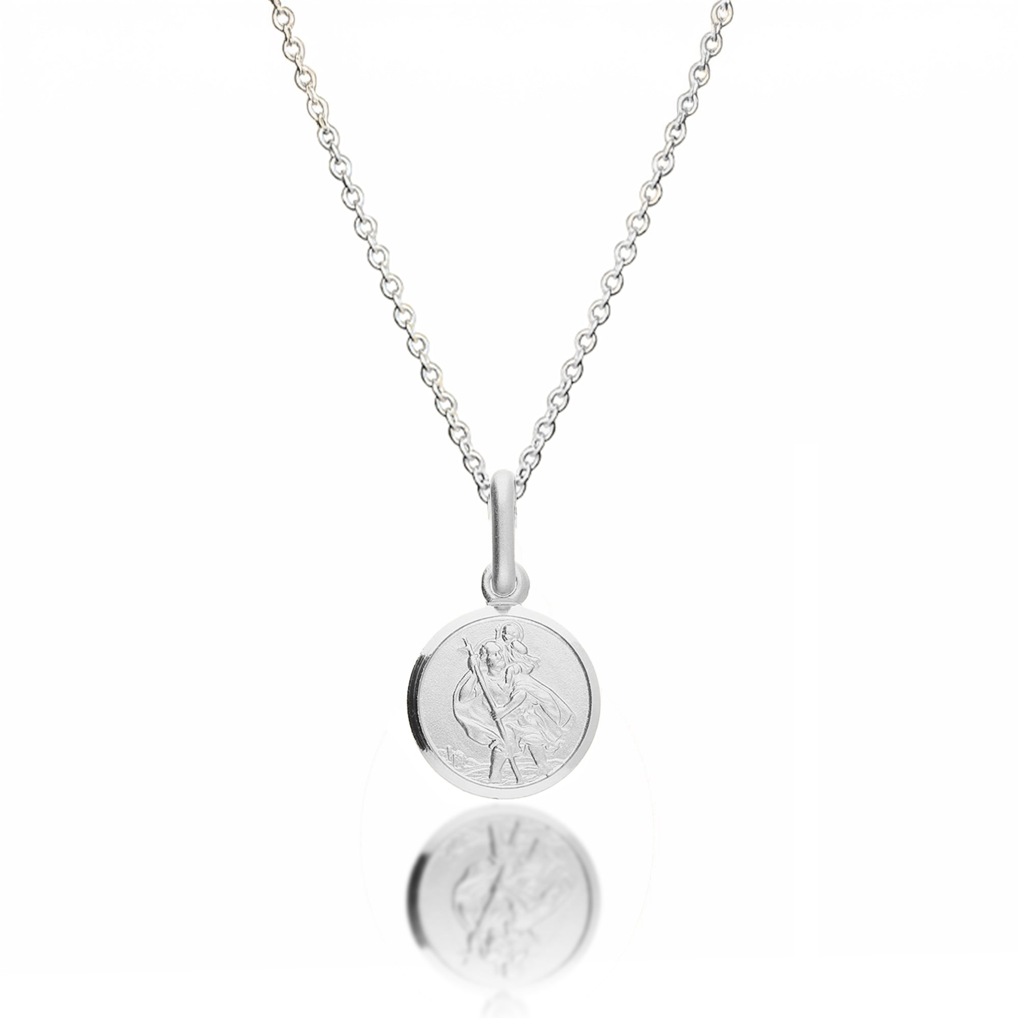 small silver saint christopher necklace