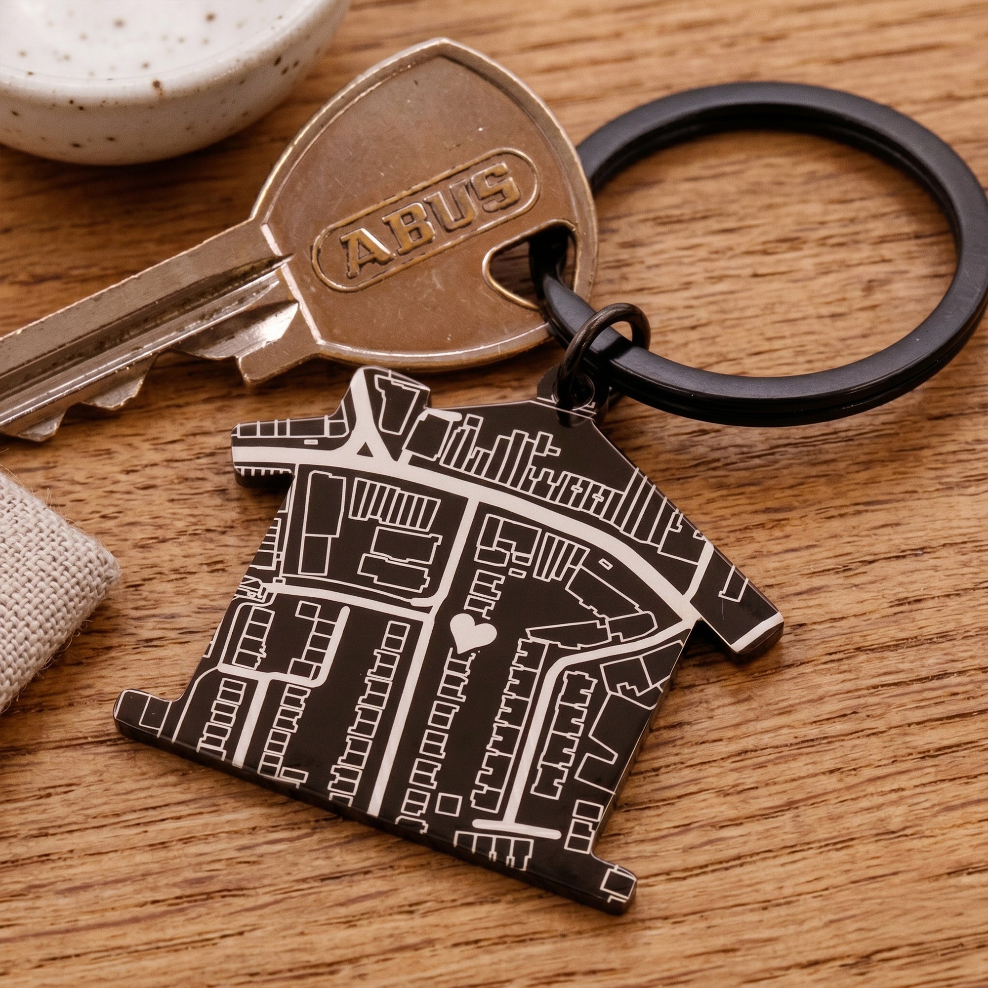Personalised Street Map House Keyring