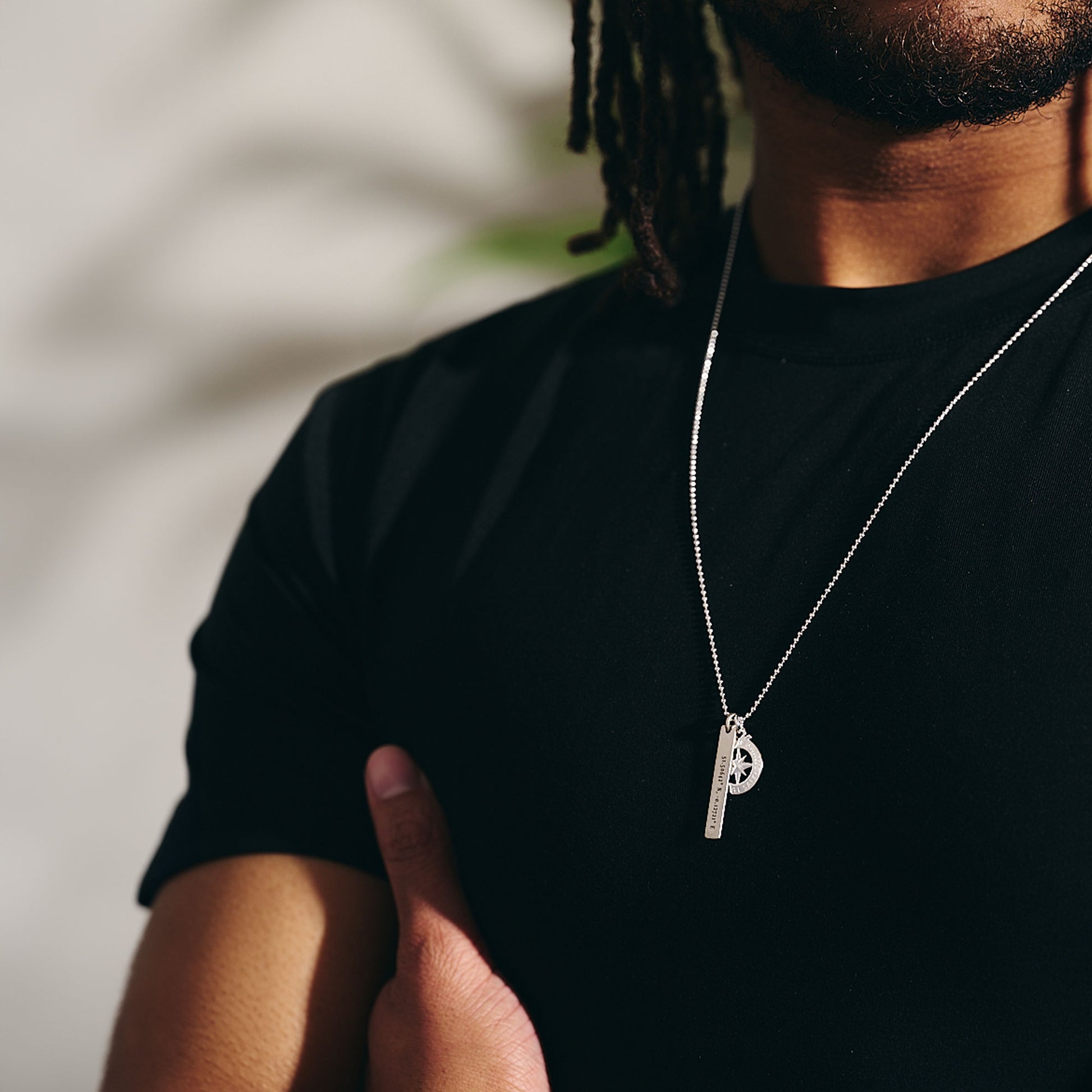 custom location latitude longitude co-ordinates compass necklace