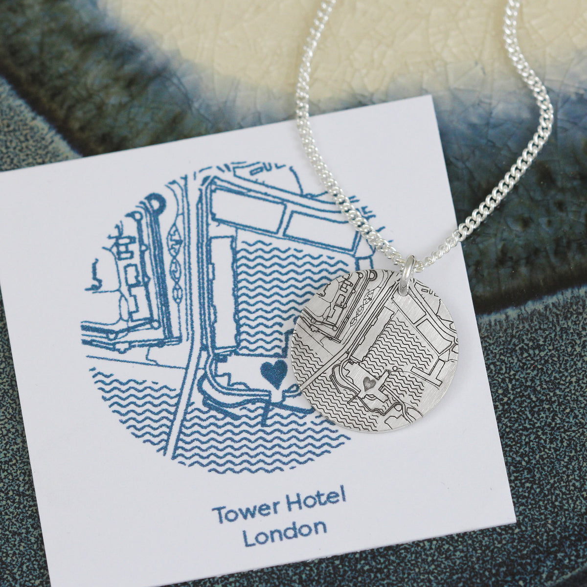 custom street map necklace london