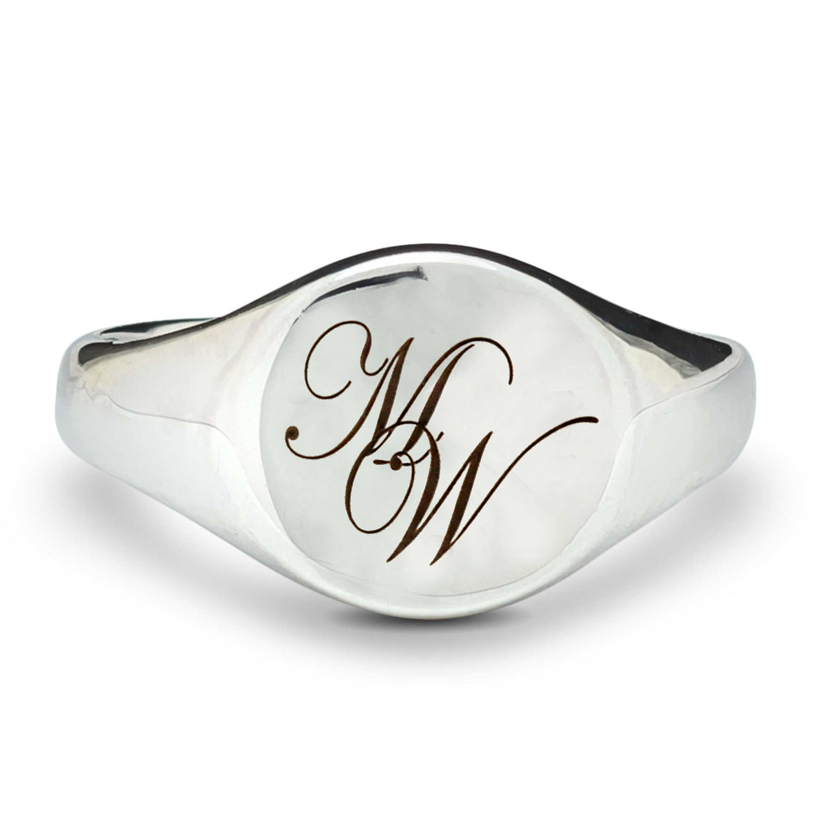 monogram initials engraved mens signet ring