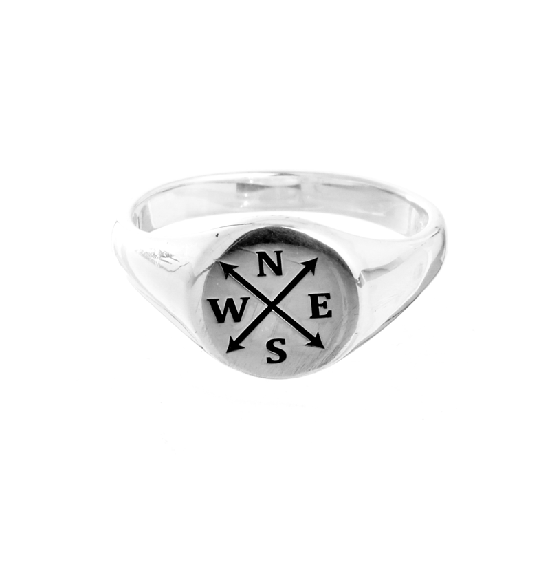 Personalised Family Initials Silver Signet Ring