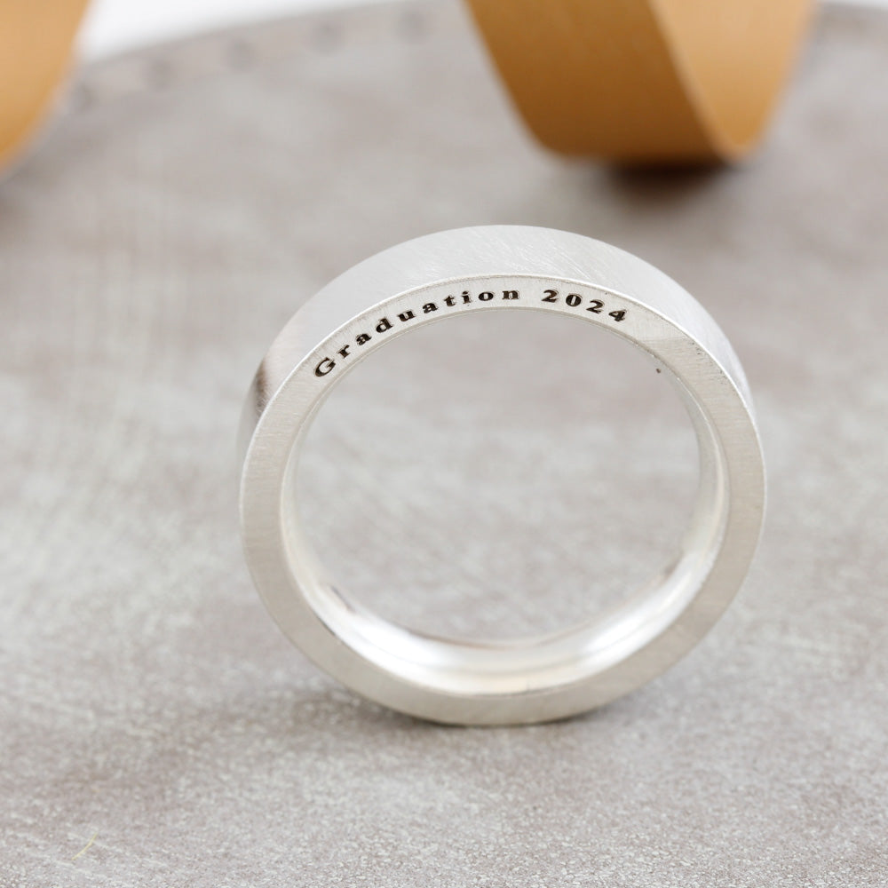 Personalised Secret Message Silver Ring - Rings from Off The Map Jewellery