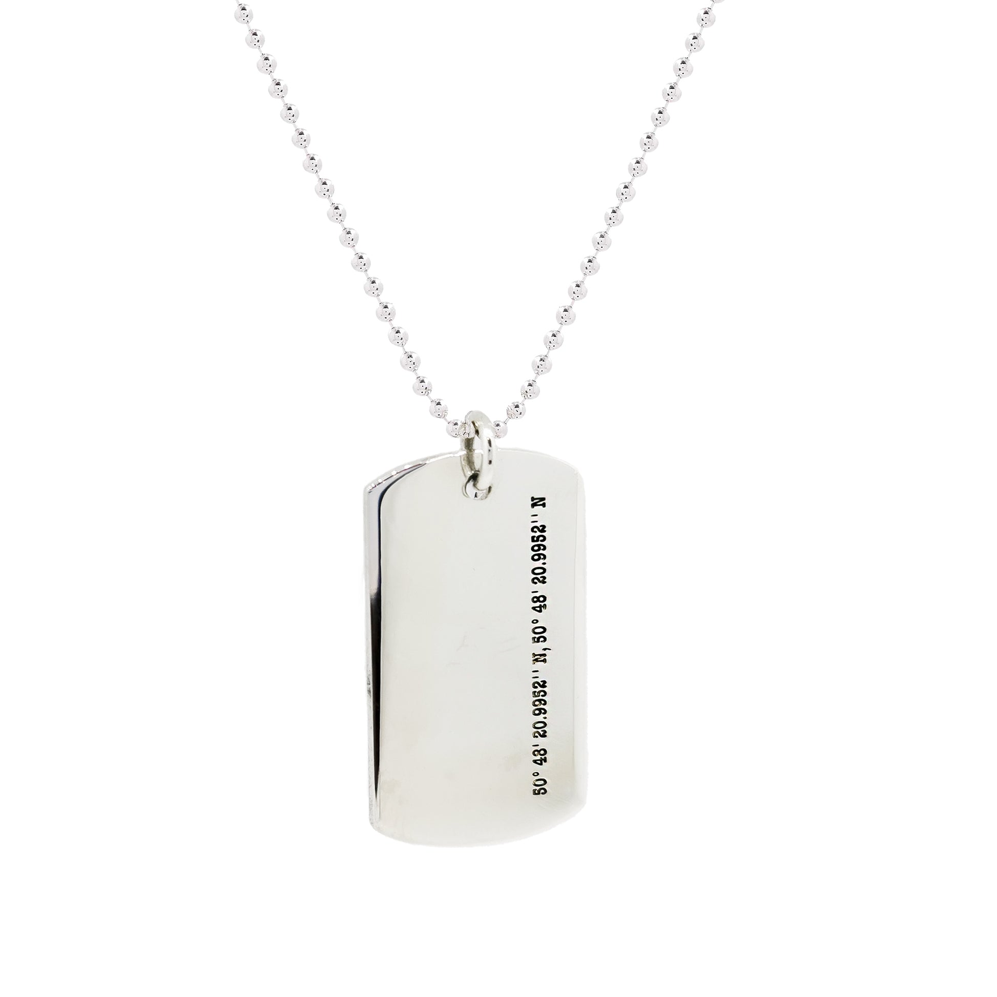 bespoke place address dog tag necklace