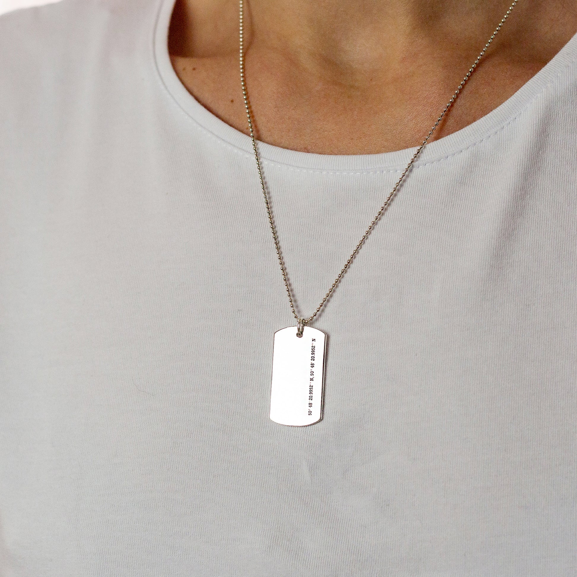 latitude longitude silver location necklace