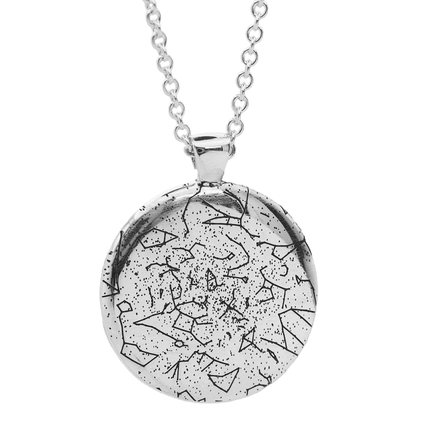 Luxury Star Map Constellation Silver Necklace