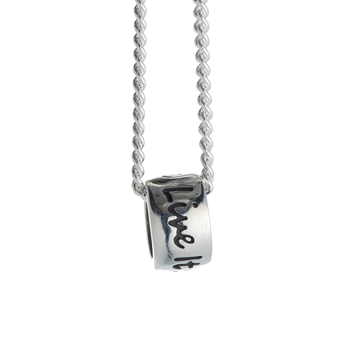 One Life, Live It! Solid Silver Adventurer and Traveller Necklace