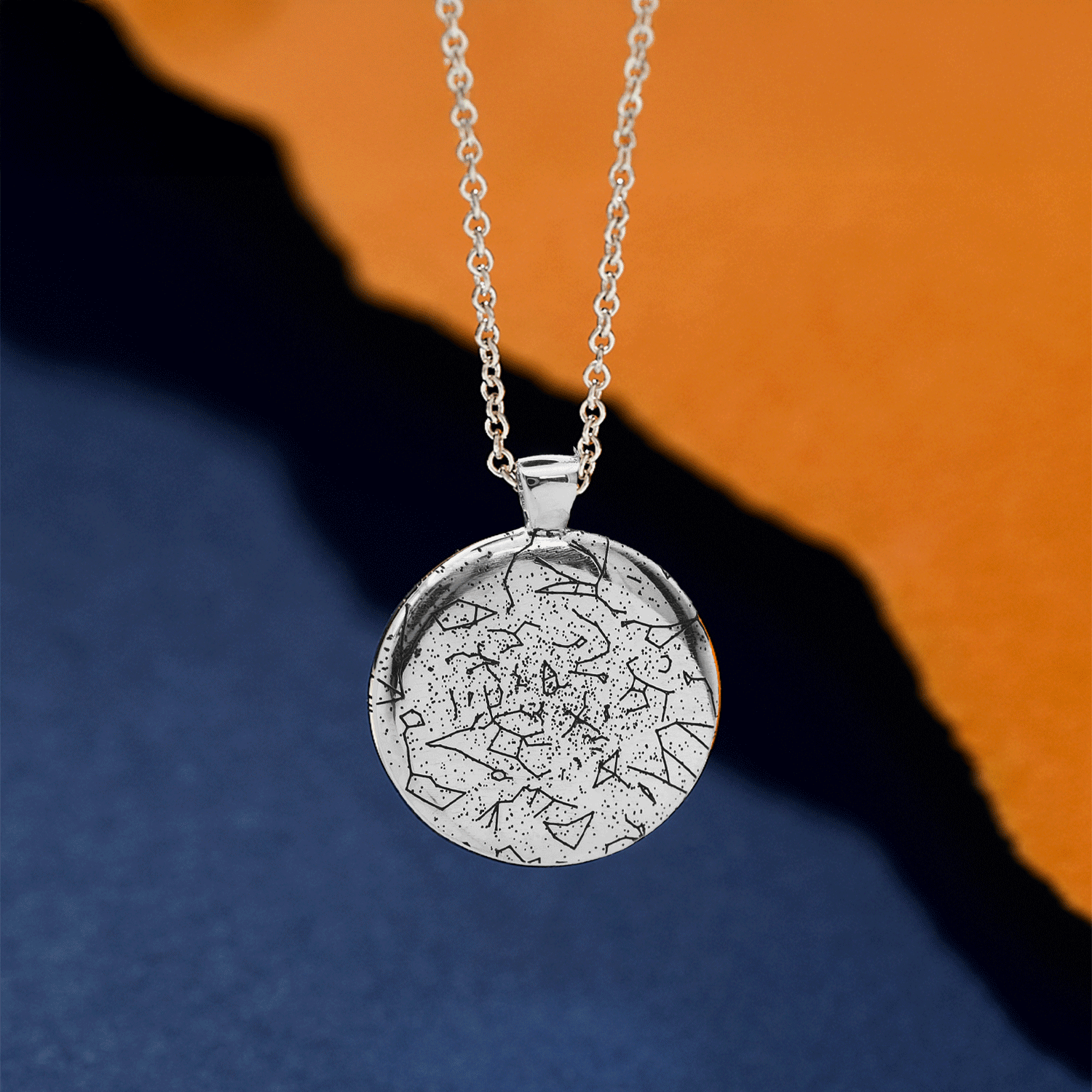 Luxury Star Map Constellation Silver Necklace