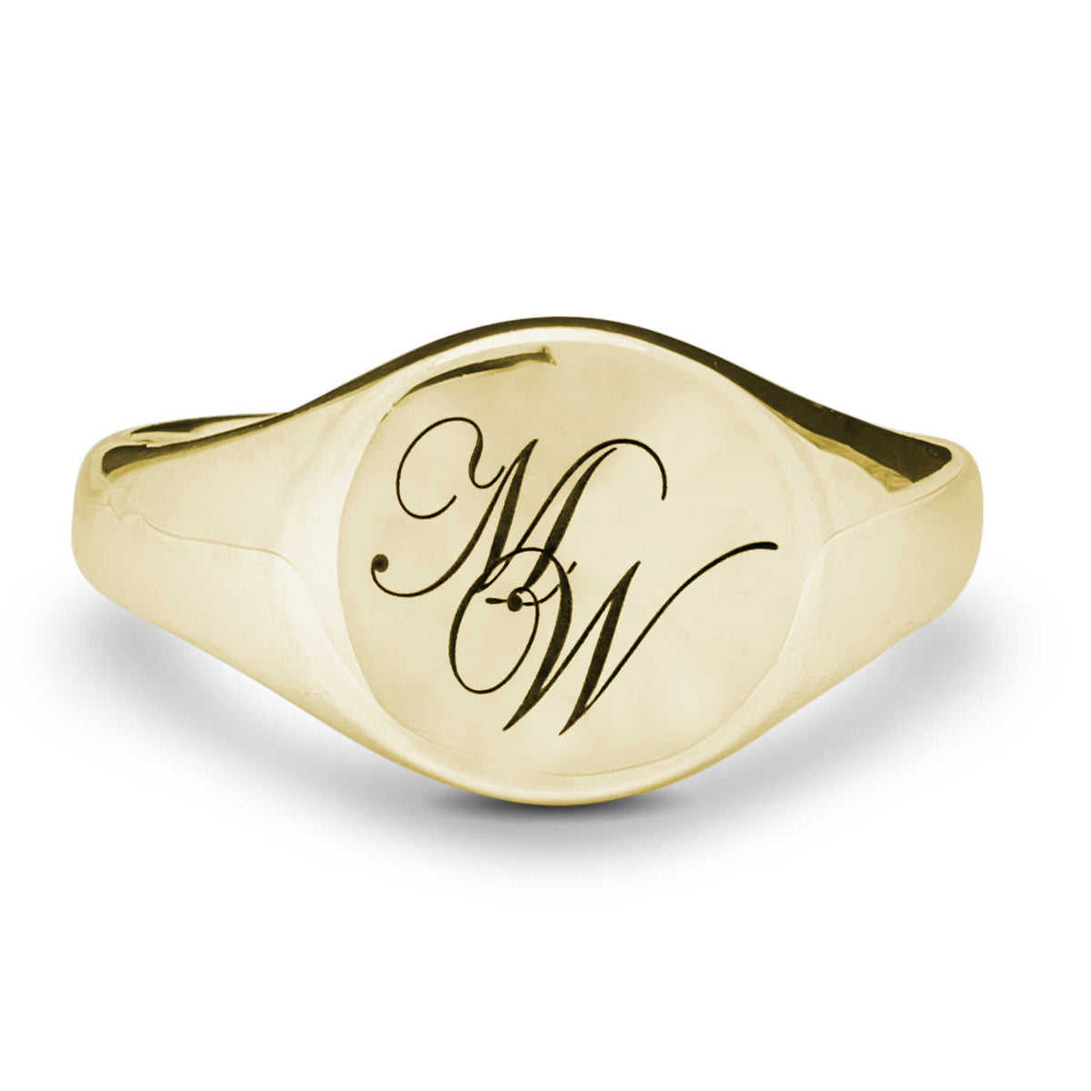 solid gold personalised signet ring not hollow inside 9 carat