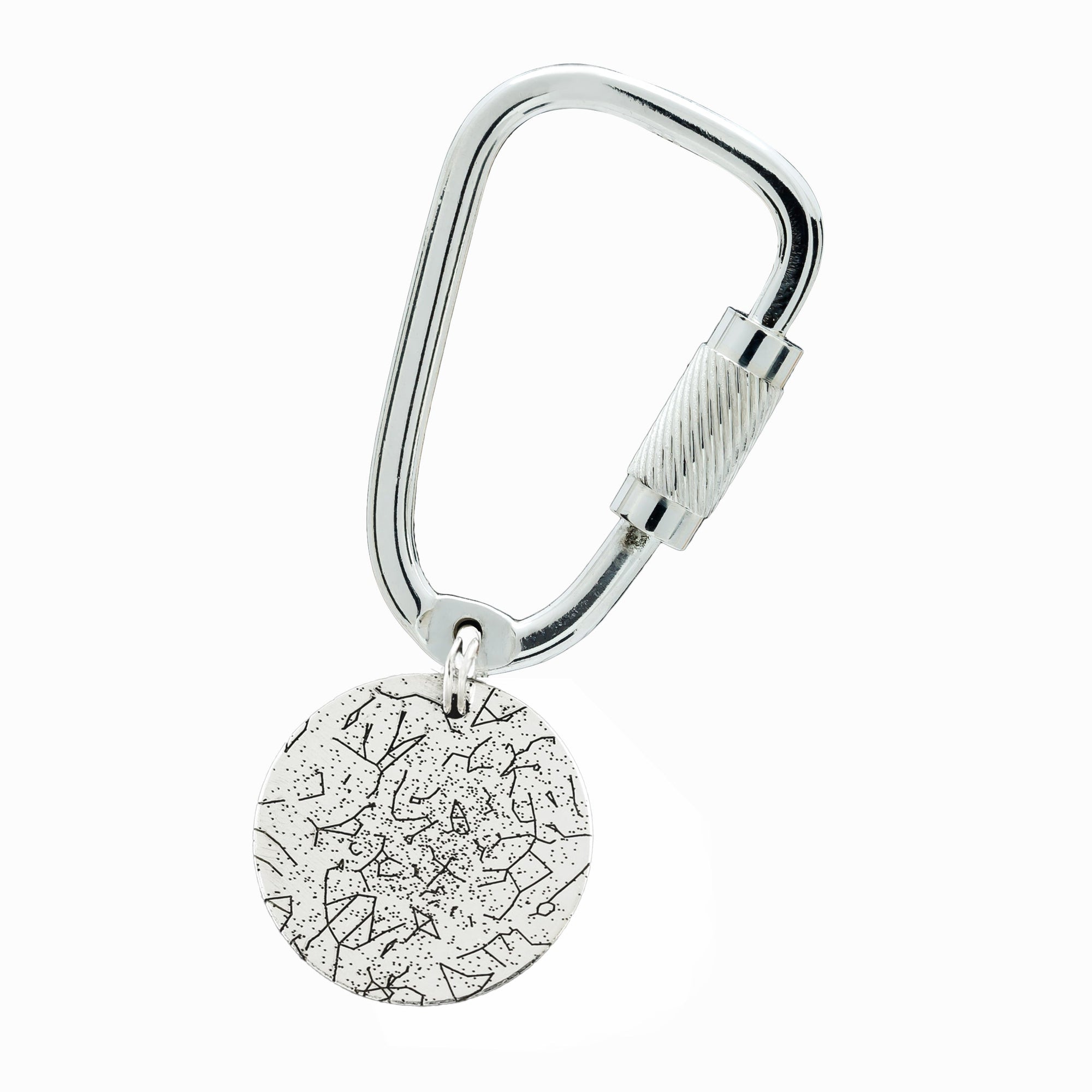 custom star map constellation silver keyring