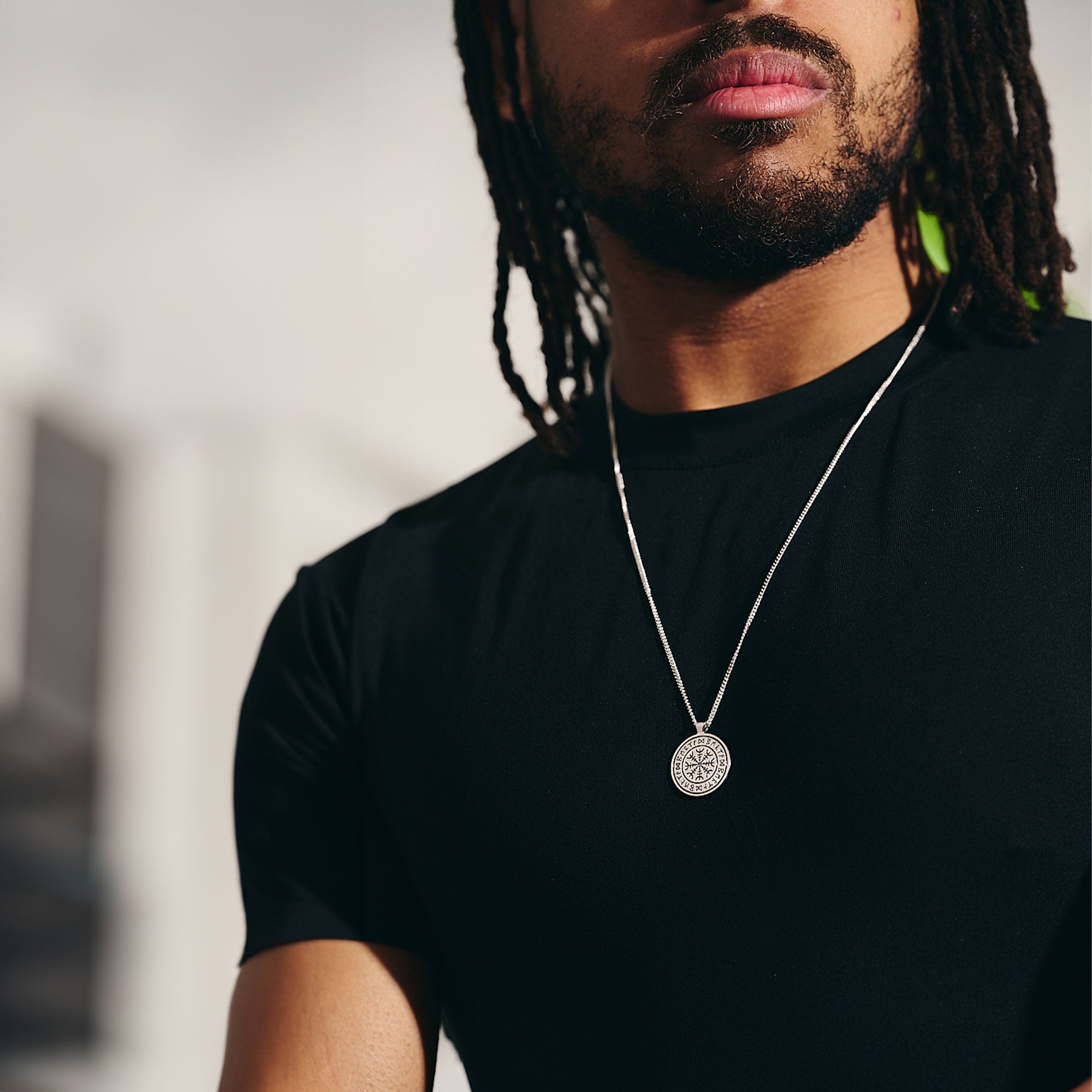 mens viking rune travel symbols pendant