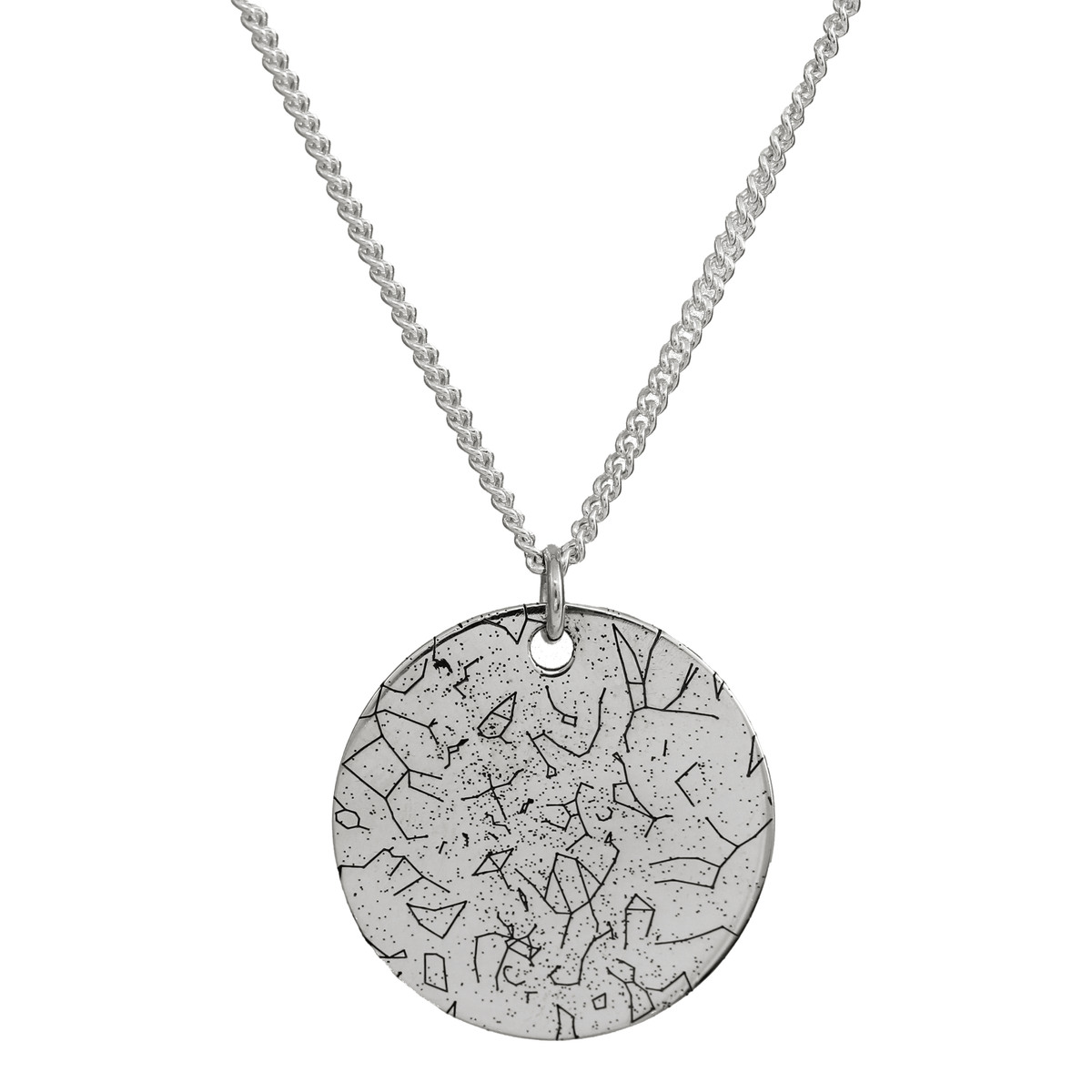 Bespoke Star Map Constellation Necklace - 25mm Disc