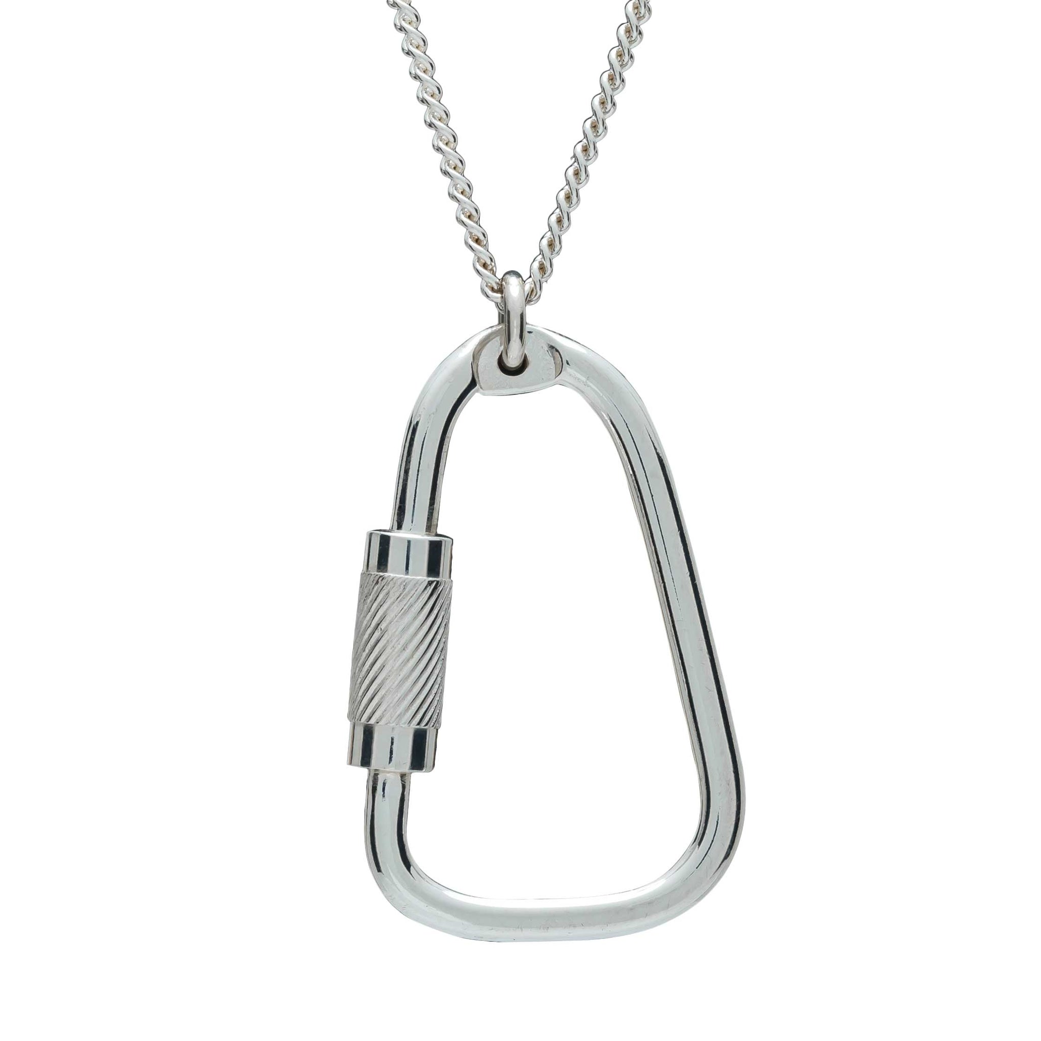 CARABINER NECKLACE- STERLING SILVER – Native Gem