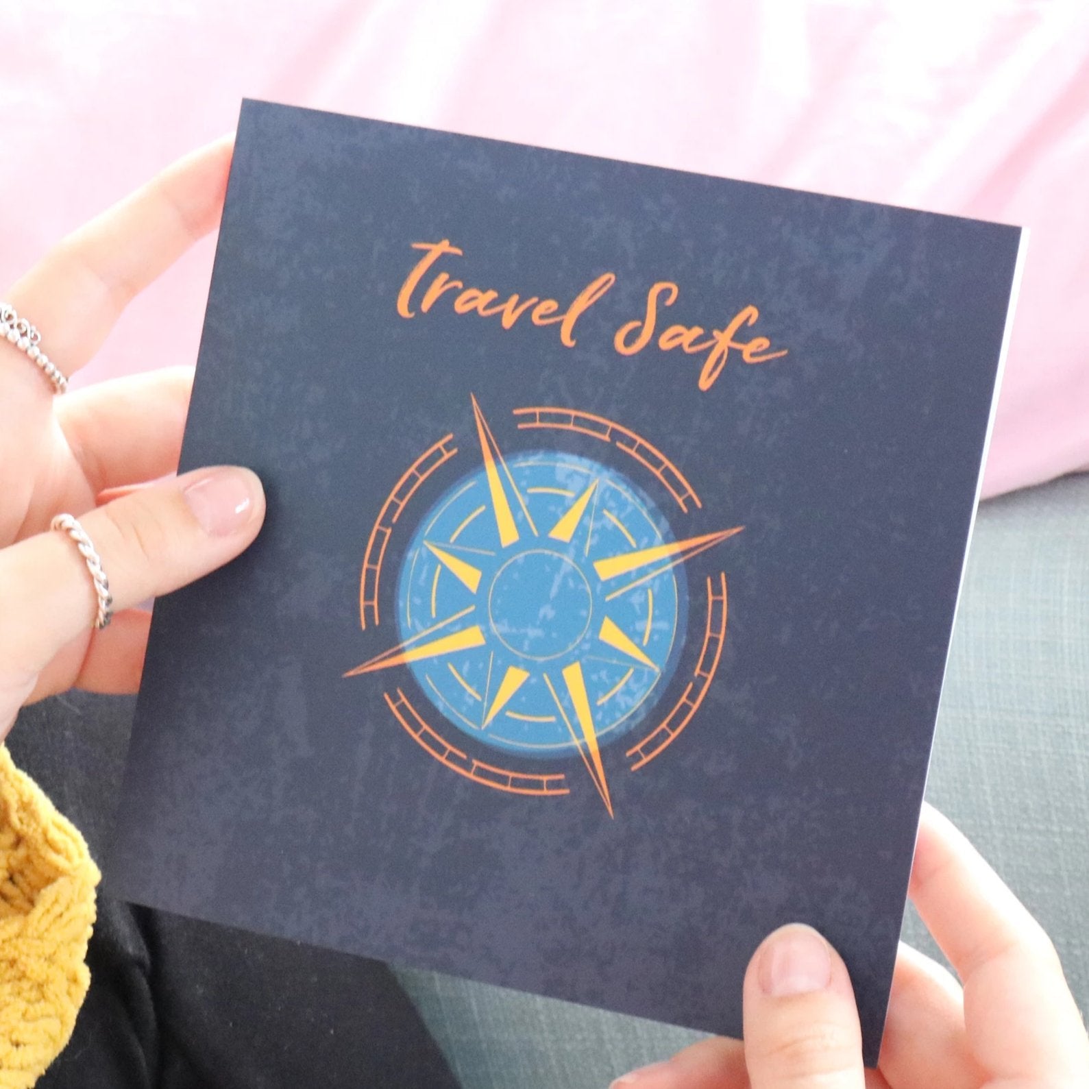 Travel safe greetings card 'good luck on your travels' gift card
