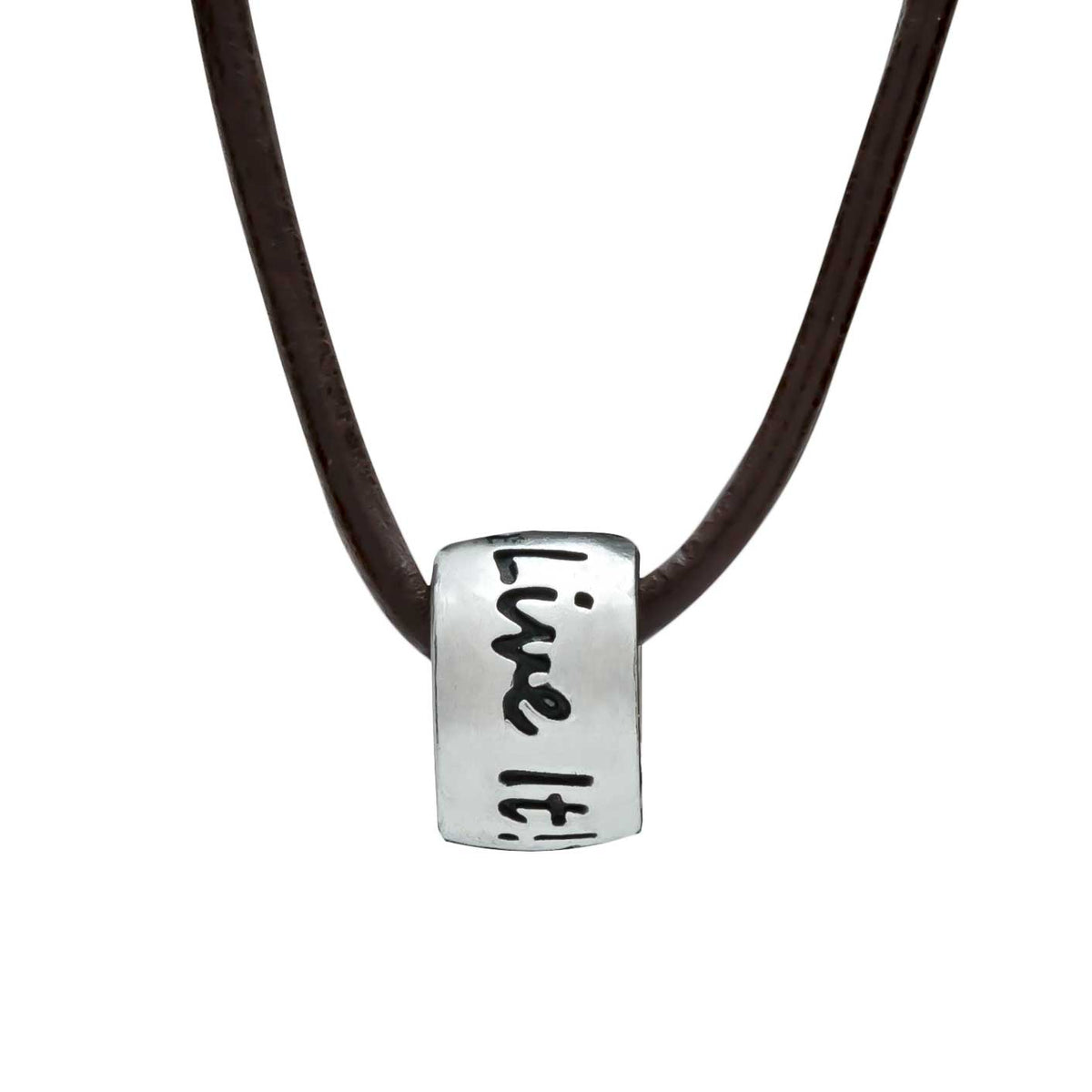 One Life, Live It! Leather or Vegan Cord Necklace gift for travellers