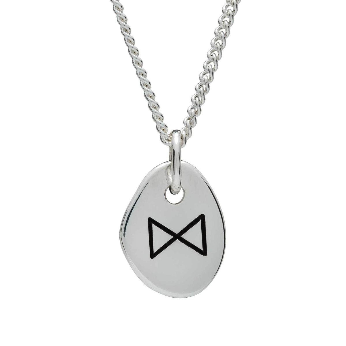 Travel Rune Dagaz Enlightenment - Silver pendant for men &amp; women - ideal travel gift