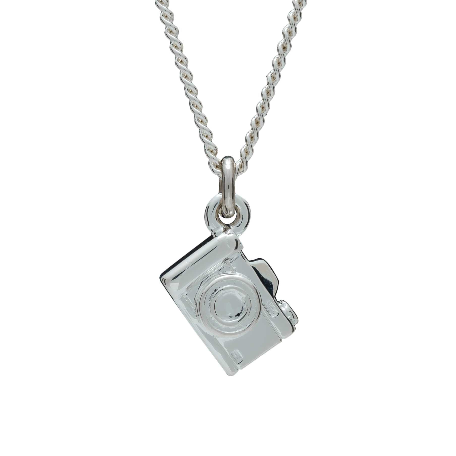 Camera Silver Necklace - Vintage SLR Camera Pendant for photographers and travellers