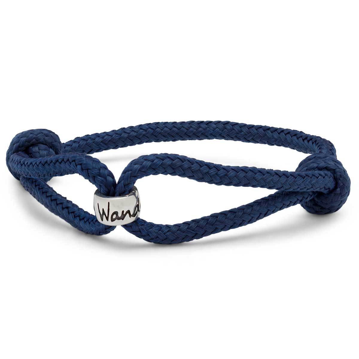 Wanderlust Vegan Paracord Bracelet with silver wanderlust engraved charm