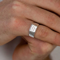custom engraved signet ring solid silver