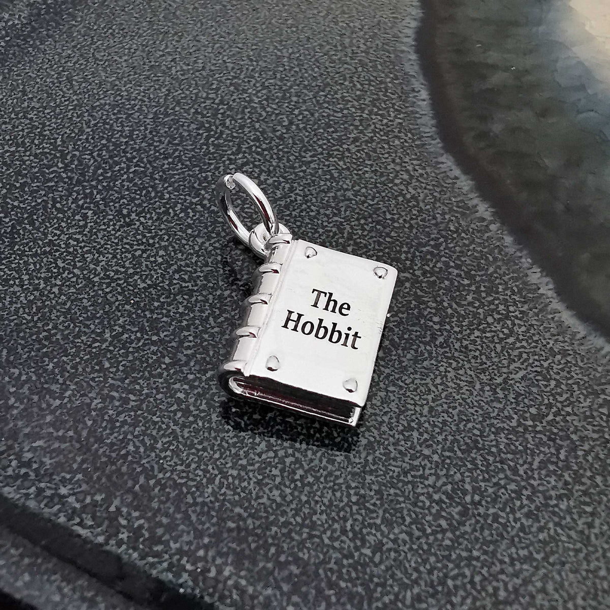 the hobbit personalised engraved silver book charm