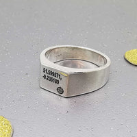 Latitude Longitude Co-ordinates Silver Signet Ring