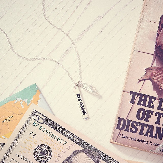 Marathon Runner Personalised Silver Necklace - Necklaces from Off The Map Jewellery