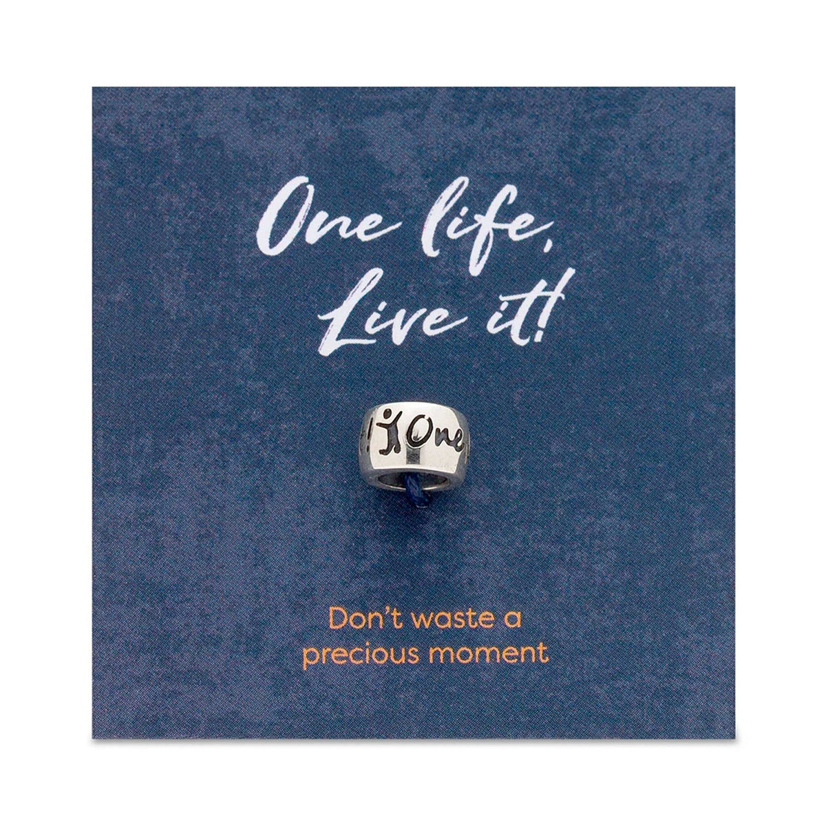 One life live it going away gift card with recycled silver charm fits pandora