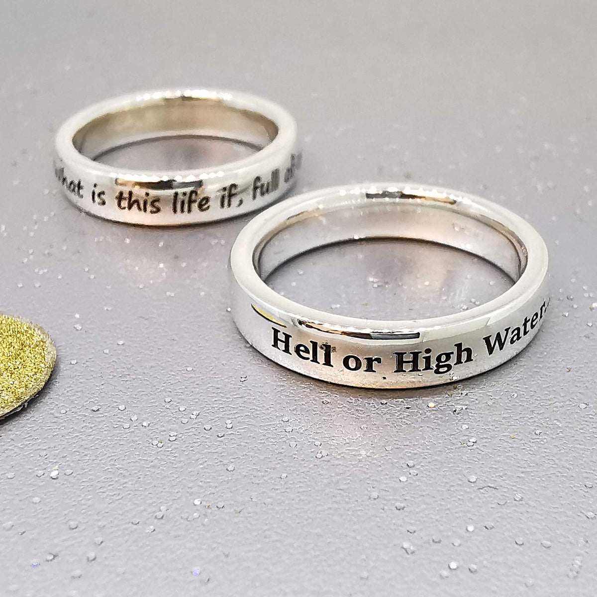 engraved silver rings for women men