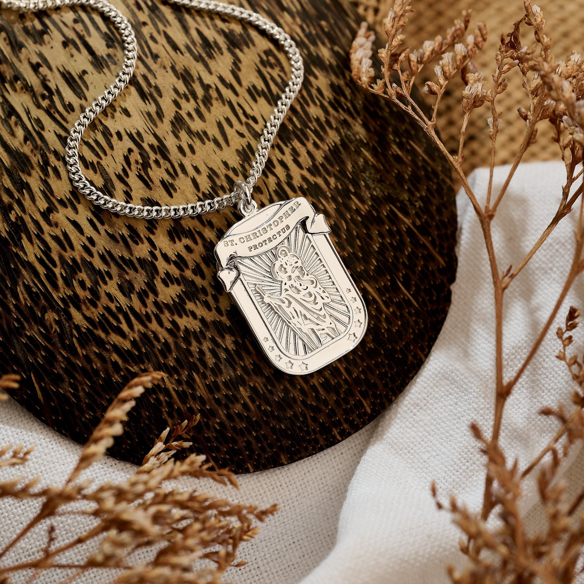 Saint christopher dog tag online