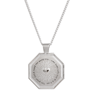 Heart's Journey Personalised Silver Octagon Necklace