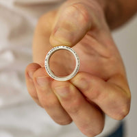 secret message mens personalised ring engraved on edge scarlett jewellery