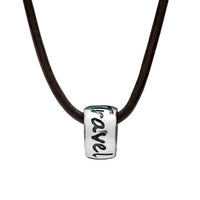 Travel Safe Silver & Leather Necklace for men & women - gift for someone going travelling