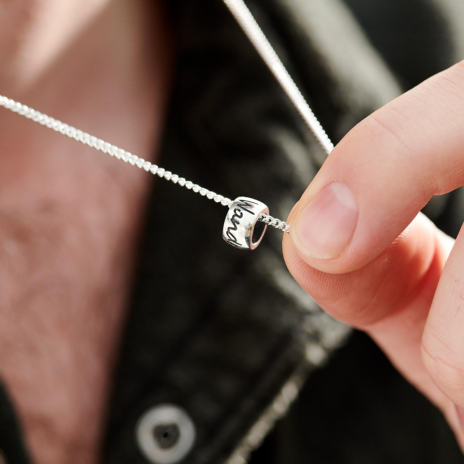 Wanderlust silver necklace for men & women - unique man's travel gift alternative to a silver St Christopher